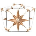 thumbnail image 1 of Mi Alma Brown Star Shaped Peel & Stick Tiles - Vinyl Backsplash 8x8, 1 of 11
