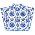 thumbnail image 1 of Mi Alma Floral Blue White Tile Stickers - Removable Vinyl 4x4, 24 pcs, 1 of 9