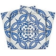 thumbnail image 1 of Mi Alma Floral Blue White Tile Stickers - Removable Vinyl 4x4, 24 pcs, 1 of 10