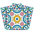 thumbnail image 1 of Mi Alma Floral Blue Yellow Tile Stickers - Removable Vinyl 4x4, 24 pcs, 1 of 11