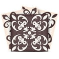thumbnail image 1 of Mi Alma Floral Brown Tile Stickers - Removable Vinyl 4x4, 24 pcs, 1 of 11