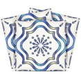 thumbnail image 1 of Mi Alma Floral Gold Blue Tile Stickers - Removable Vinyl 4x4, 24 pcs, 1 of 12