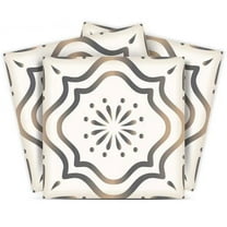 Mi Alma Floral Gold Gray Tile Stickers - Removable Vinyl 4x4, 24 pcs
