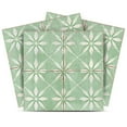 thumbnail image 1 of Mi Alma Floral Green Tile Stickers - Removable Vinyl 4x4, 24 pcs, 1 of 14