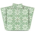 thumbnail image 1 of Mi Alma Floral Green White Tile Stickers - Removable Vinyl 4x4, 24 pcs, 1 of 12