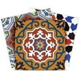 thumbnail image 1 of Mi Alma Floral Multicolor Tile Stickers - Removable Vinyl 4x4, 24 pcs, 1 of 11