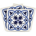 thumbnail image 1 of Mi Alma Greek Floral Dark Blue Tile Stickers - Removable Vinyl 4x4, 24 pcs, 1 of 10