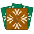thumbnail image 1 of Mi Alma Green Gold Brown Vintage Flower Peel & Stick Tiles - Vinyl Backsplash 8x8, 1 of 14
