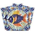 thumbnail image 1 of Mi Alma Orange Blue Fish Peel & Stick Vinyl Backsplash Tiles 5x5, 24 pcs, 1 of 13
