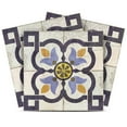 thumbnail image 1 of Mi Alma Peel & Stick Tiles - Beige/Blue Vintage Floral Vinyl Backsplash 12x12, 1 of 10