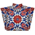 thumbnail image 1 of Mi Alma Peel & Stick Tiles - Red Blue Mexican Floral Vinyl Backsplash 12x12, 1 of 13