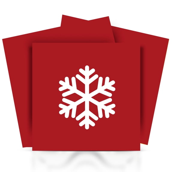Mi Alma Peel & Stick Tiles - Red White Chrismas Tree Snowflake Vinyl Backsplash 12x12