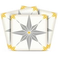 thumbnail image 1 of Mi Alma Peel and Stick Star Shaped B63 Backsplash Tile Stickers, Gray and Yellow, 7" x 7" (24-Pack), 1 of 10