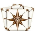 thumbnail image 1 of Mi Alma Peel and Stick Star Shaped B67 Backsplash Vinyl Tile Stickers, Brown, 12" x 12" (24-Pack), 1 of 9