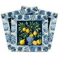 thumbnail image 1 of Mi Alma Peel and Stick Vintage Sorrento Lemon L21 Backsplash Vinyl Stick On Tiles, Blue Floral/Yellow, 8" x 8" (24-Pack), 1 of 9