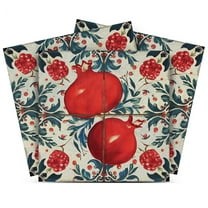 Mi Alma Pomegranate Blue Red Tile Stickers - Removable Vinyl 4x4, 24 pcs