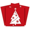 thumbnail image 1 of Mi Alma Red White Chrismas Tree Snowflake Peel & Stick Tiles - Vinyl Backsplash 8x8, 1 of 11