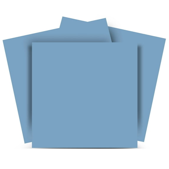 Mi Alma Removable Solid Blue Vinyl Backsplash Tile Stickers, 24pcs
