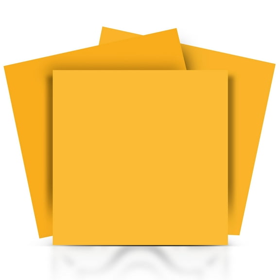 Mi Alma Removable Solid Yellow Vinyl Backsplash Tile Stickers, 24pcs