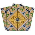 thumbnail image 1 of Mi Alma Removable Vinyl Abstract Dark Yellow Backsplash Tile Stickers, 24pcs, 1 of 10