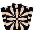 thumbnail image 1 of Mi Alma Removable Vinyl Floral Black Brown Backsplash Tile Stickers, 24pcs, 1 of 11