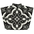 thumbnail image 1 of Mi Alma Removable Vinyl Floral Black Gray Backsplash Tile Stickers, 24pcs, 1 of 9