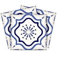 thumbnail image 1 of Mi Alma Removable Vinyl Floral Blue Backsplash Tile Stickers, 24pcs, 1 of 10