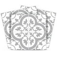 thumbnail image 1 of Mi Alma Removable Vinyl Floral Gray Backsplash Tile Stickers, 24pcs, 1 of 11