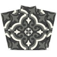 thumbnail image 1 of Mi Alma Removable Vinyl Floral Light Gray Backsplash Tile Stickers, 24pcs, 1 of 11