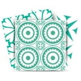 thumbnail image 1 of Mi Alma Removable Vinyl Floral Light Green Backsplash Tile Stickers, 24pcs, 1 of 11