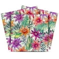 thumbnail image 1 of Mi Alma Removable Vinyl Floral Pink Orange Backsplash Tile Stickers, 24pcs, 1 of 18