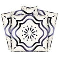 thumbnail image 1 of Mi Alma Removable Vinyl Floral Purple Backsplash Tile Stickers, 24pcs, 1 of 10