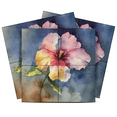 thumbnail image 1 of Mi Alma Removable Vinyl Floral Rustic Blue/Pink Backsplash Tile Stickers, 24pcs, 1 of 13