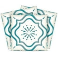 thumbnail image 1 of Mi Alma Removable Vinyl Floral Turquoise Backsplash Tile Stickers, 24pcs, 1 of 11