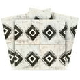 thumbnail image 1 of Mi Alma Removable Vinyl Geometric Black Off-White Backsplash Tile Stickers, 24pcs, 1 of 14