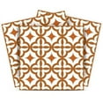 thumbnail image 1 of Mi Alma Removable Vinyl Mexican Orange White Backsplash Tile Stickers, 24pcs, 1 of 10