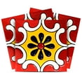 thumbnail image 1 of Mi Alma Removable Vinyl Mexican Red Yellow Backsplash Tile Stickers, 24pcs, 1 of 11