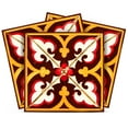 thumbnail image 1 of Mi Alma Removable Vinyl Retro Red Orange Backsplash Tile Stickers, 24pcs, 1 of 10