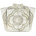 thumbnail image 1 of Mi Alma Removable Vinyl Rustic Flower Brown Backsplash Tile Stickers, 24pcs, 1 of 10