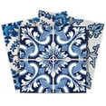 thumbnail image 1 of Mi Alma Removable Vinyl Spanish Blue White Backsplash Tile Stickers, 24pcs, 1 of 11