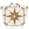 thumbnail image 1 of Mi Alma Removable Vinyl Star Shaped Brown Backsplash Tile Stickers, 24pcs, 1 of 11