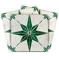 thumbnail image 1 of Mi Alma Removable Vinyl Star Shaped Light Green Backsplash Tile Stickers, 24pcs, 1 of 11