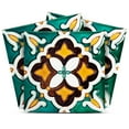 thumbnail image 1 of Mi Alma Removable Vinyl Vintage Retro Green Yellow Backsplash Tile Stickers, 24pcs, 1 of 11