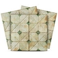 thumbnail image 1 of Mi Alma Retro Green Cream Tile Stickers - Removable Vinyl 4x4, 24 pcs, 1 of 16