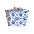 thumbnail image 1 of Mi Alma Retro Spanish Blue Brown Tile Stickers - Removable Vinyl 4x4, 24 pcs, 1 of 11