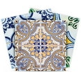 thumbnail image 1 of Mi Alma Spanish Green Brown Tile Stickers - Removable Vinyl 4x4, 24 pcs, 1 of 11