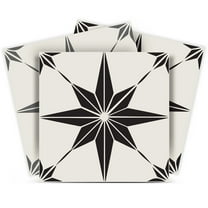 Mi Alma Star Shaped Dark Gray Tile Stickers - Removable Vinyl 4x4, 24 pcs