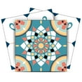 thumbnail image 1 of Mi Alma Teal/Blue/Brown Floral Peel & Stick Tiles - Vinyl Backsplash 8x8, 1 of 14