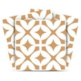 thumbnail image 1 of Mi Alma Trendy Pattern Brown White Tile Stickers - Removable Vinyl 4x4, 24 pcs, 1 of 11