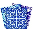 thumbnail image 1 of Mi Alma Vintage Blue Tile Stickers - Removable Vinyl 4x4, 24 pcs, 1 of 11